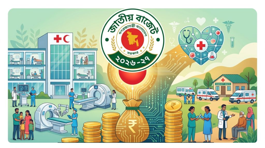 জাতীয় বাজেটে স্বাস্থ্য খাতে বরাদ্দ বেড়ে ৬২ হাজার ৮৫২ কোটি টাকা, ঘাটতি পূরণে ব্যাংক ও বৈদেশিক ঋণের ওপর ভরসা