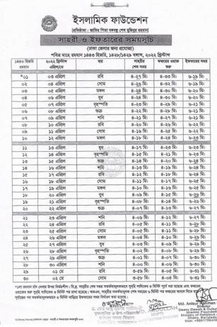 জেনে নিন সেহরি-ইফতারের সময়সূচি