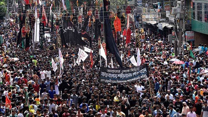 নিশ্ছিদ্র নিরাপত্তায় রাজধানীতে তাজিয়া মিছিল