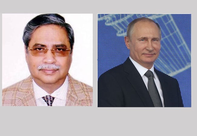 Putin greets president-elect Mohammad Shahabuddin