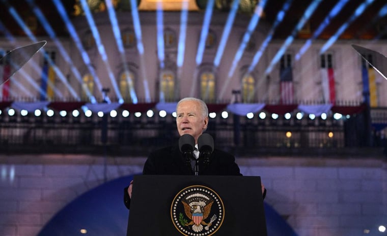 Biden vows Russia will never win Ukraine, as Putin fights on