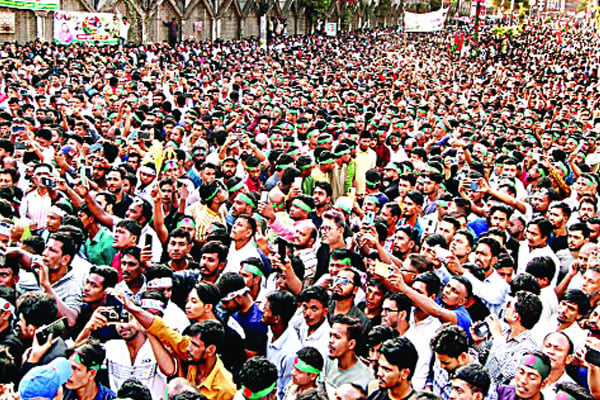 নির্বাচনের দিকে এগোতে হবে সারা দেশে বিএনপির শোভাযাত্রা ও সমাবেশে নেতারা