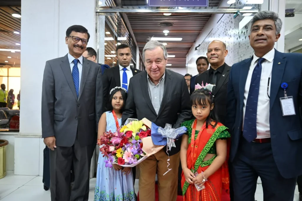 Guterres arrives in Dhaka