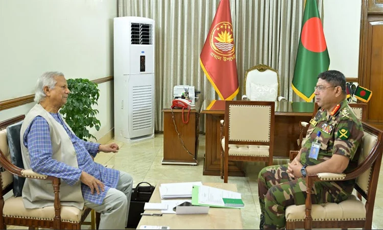 Army chief calls on chief adviser