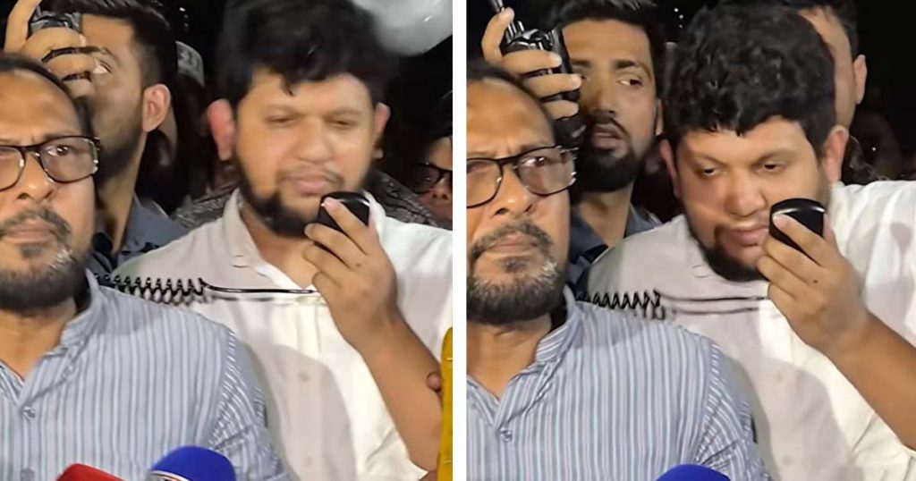 পানির বোতল ছুঁড়ে মারায় কথা শেষ না করেই চলে গেলেন উপদেষ্টা