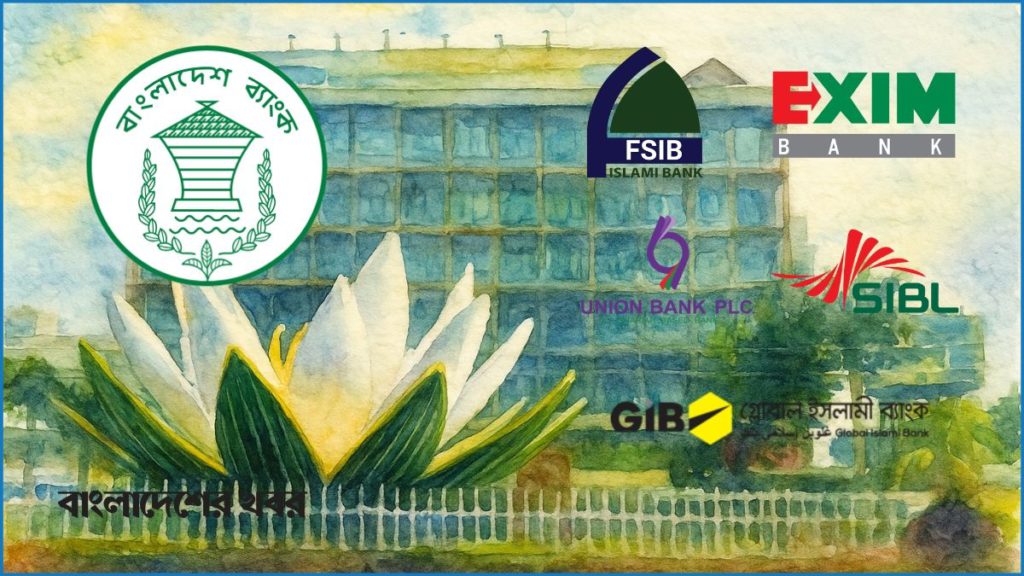 ।মার্জ হওয়া ৫ ব্যাংকের নাম হবে ইউনাইটেড ইসলামিক ব্যাংক
