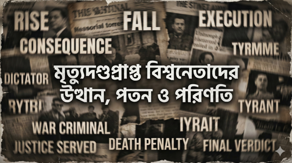 বিশ্ব ইতিহাসে মৃত্যুদণ্ডপ্রাপ্ত রাষ্ট্রনেতারা