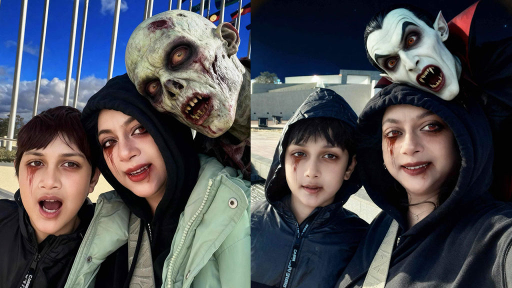 শাবনূর অস্ট্রেলিয়ায় ছেলের সঙ্গে হ্যালোইন উদ্‌যাপন