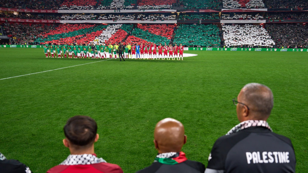 ফিলিস্তিন-পক্ষে স্পেনে ফুটবল প্রীতি ম্যাচ, খেলোয়াড়রা ইসরায়েলের হামলা বন্ধের আহ্বান জানালেন