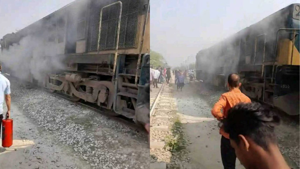 ময়মনসিংহে বলাকা কমিউটার ট্রেনের ইঞ্জিনে আগুন, ট্রেন চলাচল বন্ধ