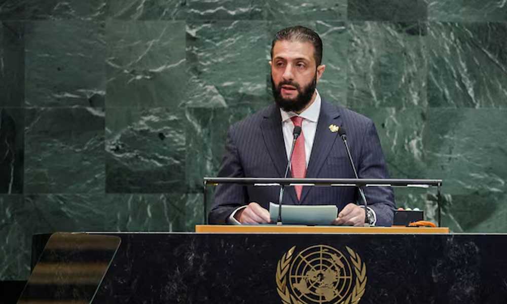 জাতিসংঘ নিরাপত্তা পরিষদে সিরিয়ার রাষ্ট্রপতি আহমেদ আল-শারার ওপর থেকে নিষেধাজ্ঞা প্রত্যাহার