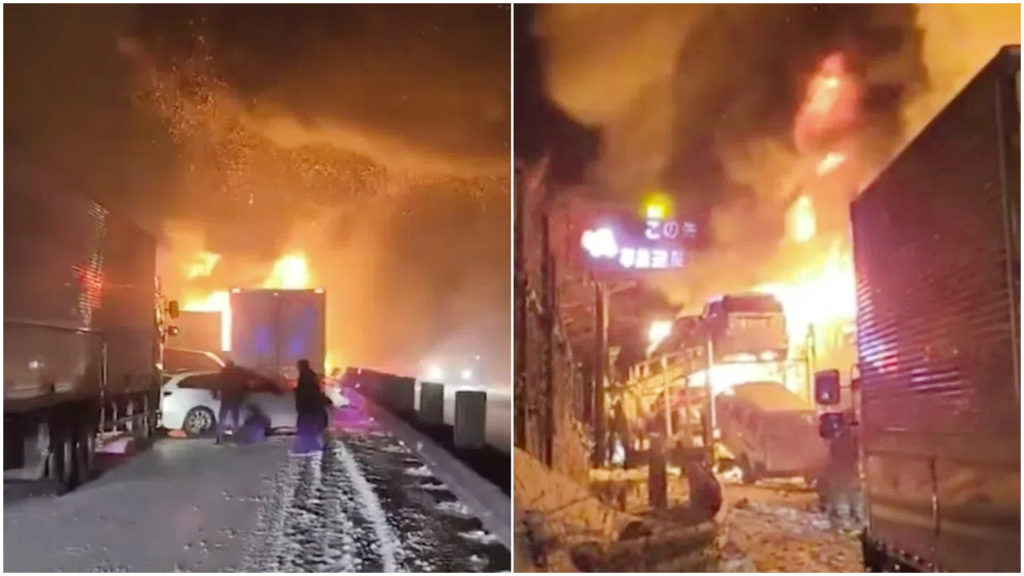 জাপানে তুষারপাতের মাঝে এক্সপ্রেসওয়েতে ভয়াবহ গাড়ি দুর্ঘটনায় নিহত ১, আহত ২৬