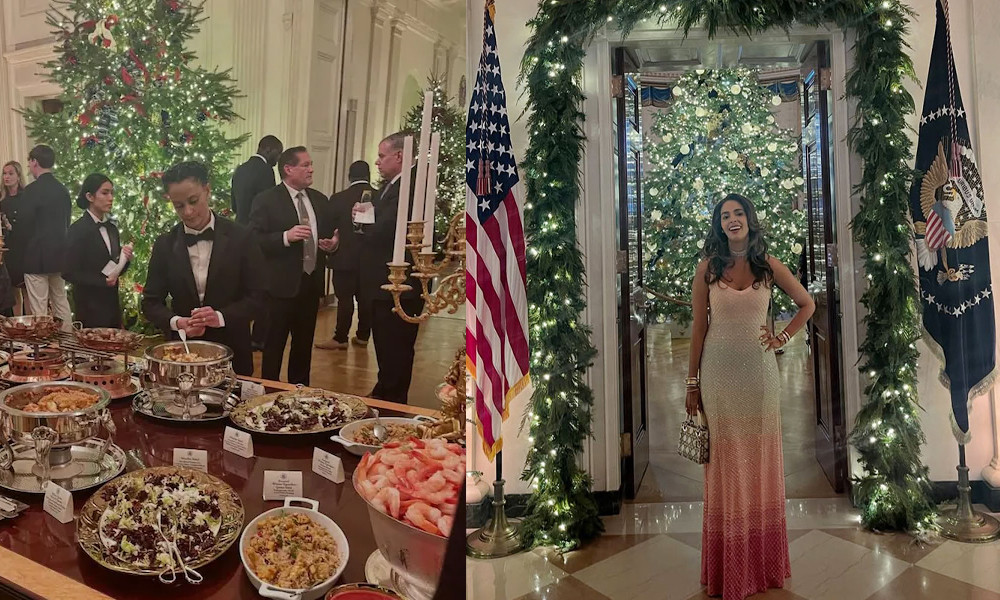 মল্লিকা শেরওয়াত হোয়াইট হাউসের ক্রিসমাস ডিনারে