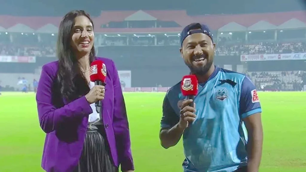 বিপিএল মাঠে পলাশের চমক পাকিস্তানি উপস্থাপিকার প্রশ্নে মুহূর্তেই হতবাক