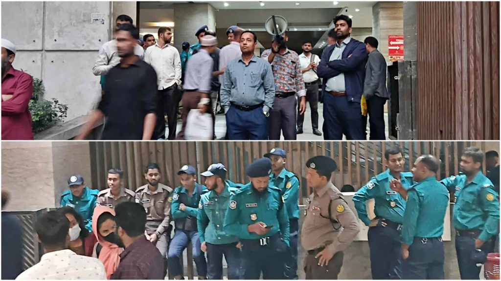 সচিবালয়ে ভাতা দাবিতে অর্থ উপদেষ্টাকে অবরুদ্ধ করে কর্মচারীদের বিক্ষোভ