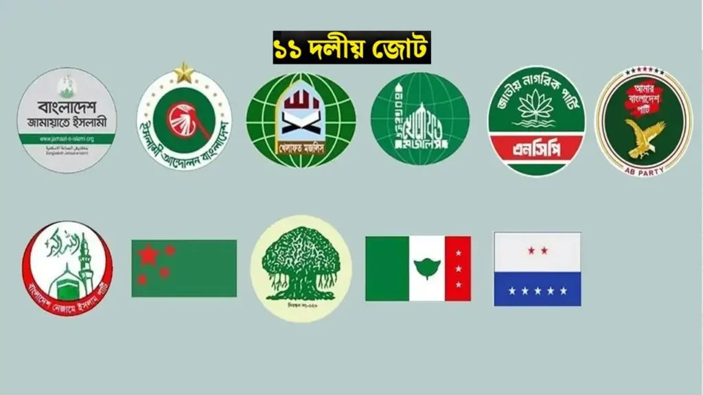 জোটে আসন সমঝোতার চূড়ান্ত রূপ গঠনের পথে জামায়াতে ইসলামীর নেতৃত্বাধীন ১১ দলীয় সমঝোতা