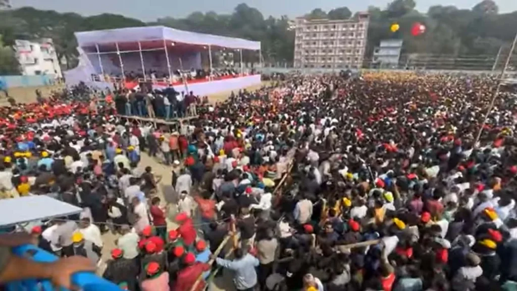 চট্টগ্রামে বিএনপির নির্বাচনি জনসভা, পোলোগ্রাউন্ডে ব্যাপক জনসমাগম