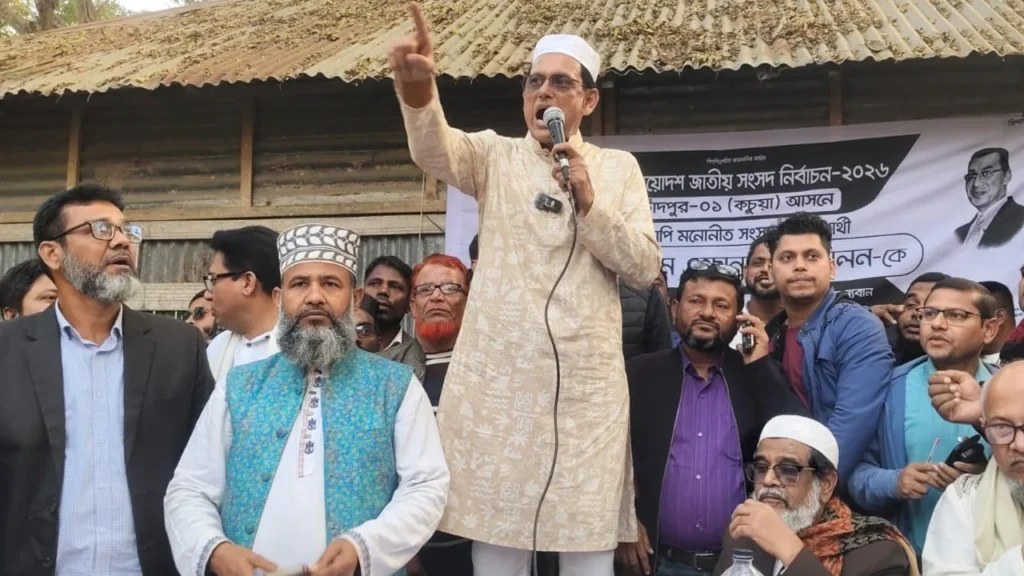 চাঁদপুরে নির্বাচনি প্রচারণায় সাবেক প্রতিমন্ত্রী এহছানুল হক মিলন