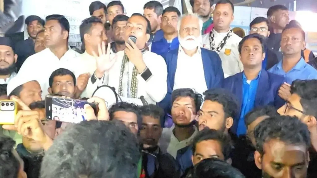 গৌরীপুরে ধানের শীষের সমর্থনে পথসভা অনুষ্ঠিত