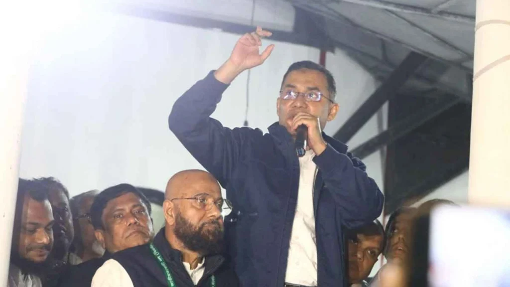 সিলেটে শ্বশুরবাড়ি থেকে বিএনপির নির্বাচনি প্রচারণা শুরু করলেন তারেক রহমান