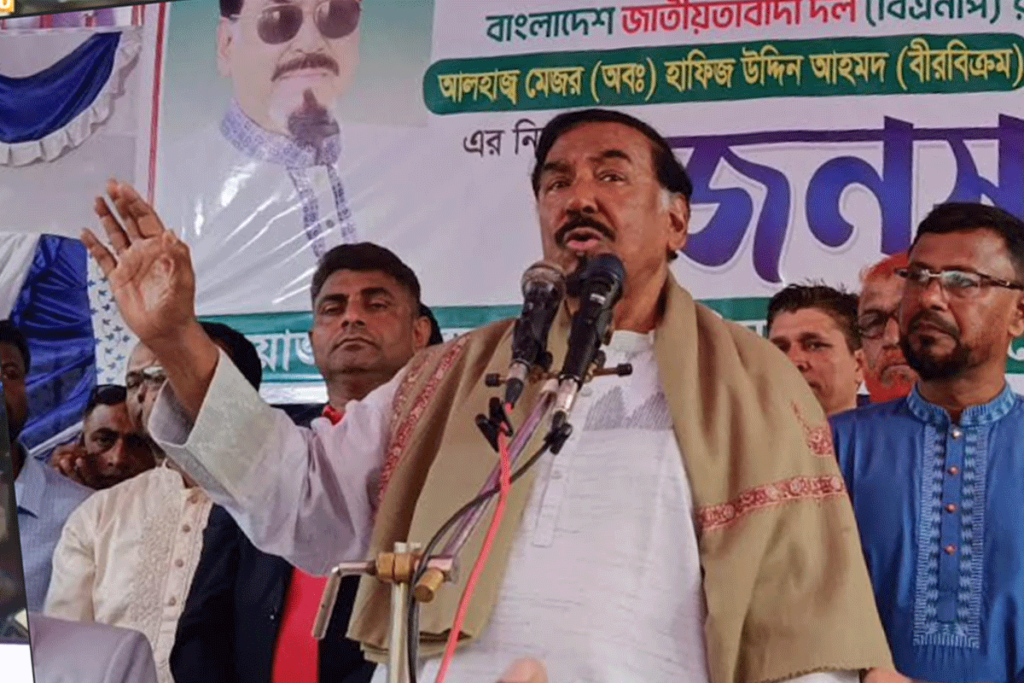 ভোলায় নির্বাচনি জনসভায় বিএনপি প্রার্থীর বক্তব্যে নারী নেতৃত্ব ও রাজনৈতিক অভিজ্ঞতার প্রসঙ্গ