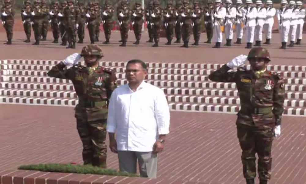সাভারের জাতীয় স্মৃতিসৌধে একাত্তরের বীর শহীদদের প্রতি শ্রদ্ধা জানান প্রধানমন্ত্রী