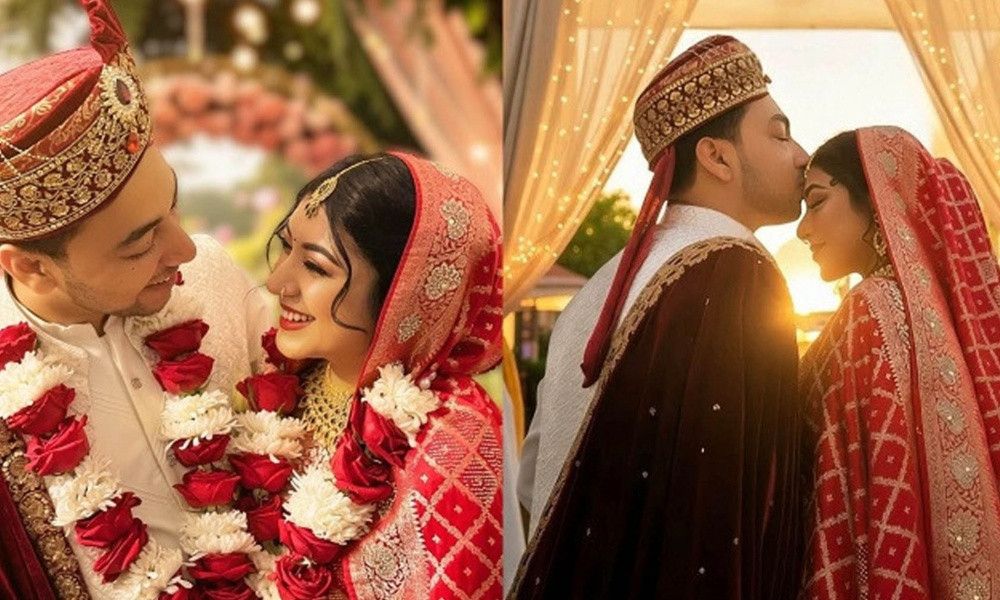 নীলাঞ্জনা নীলা পারিবারিক পরিবেশে বিয়ে সম্পন্ন করেছেন