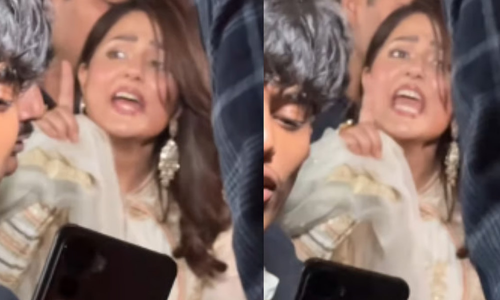 ইফতার অনুষ্ঠানে ভিড়ের চাপে অস্বস্তিকর পরিস্থিতিতে অভিনেত্রী হিনা খান