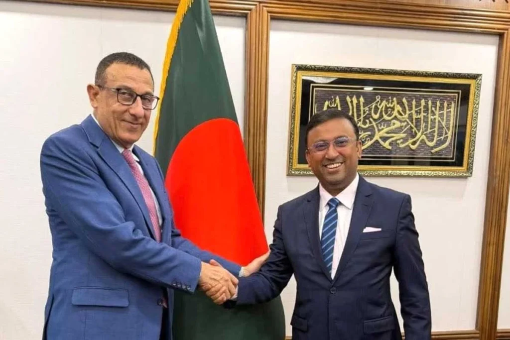 প্রধানমন্ত্রীর উপদেষ্টার সঙ্গে ফিলিস্তিনের রাষ্ট্রদূতের সৌজন্য সাক্ষাৎ, দ্বিপাক্ষিক সহযোগিতা জোরদারের আহ্বান