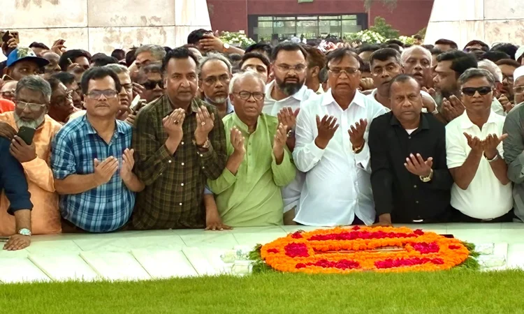 জিয়াউর রহমানের সমাধিতে বিএনপি নেতাদের শ্রদ্ধা নিবেদন